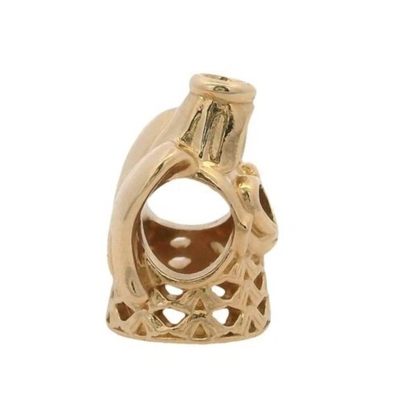 Pandora Solid 14kt Yellow Gold Angel Of Grace Bracelet Slider Charm - Picture 2 of 5